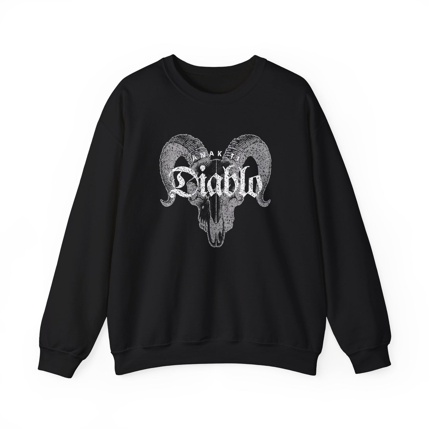 Anak Ti Diablo Goat Skull Sweatshirt – Edgy Gothic Graphic Crewneck