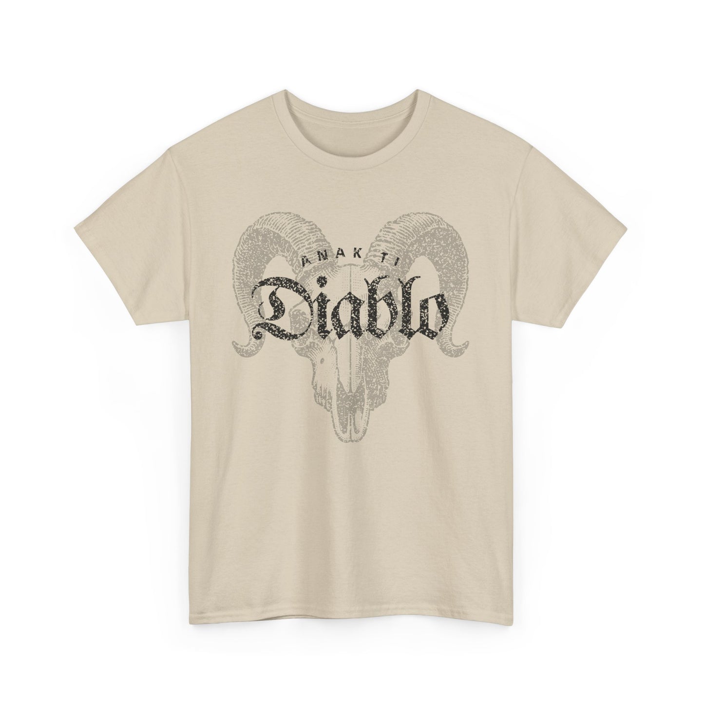 Anak Ti Diablo Goat Skull Graphic T-Shirt - Edgy Unisex Black Tee