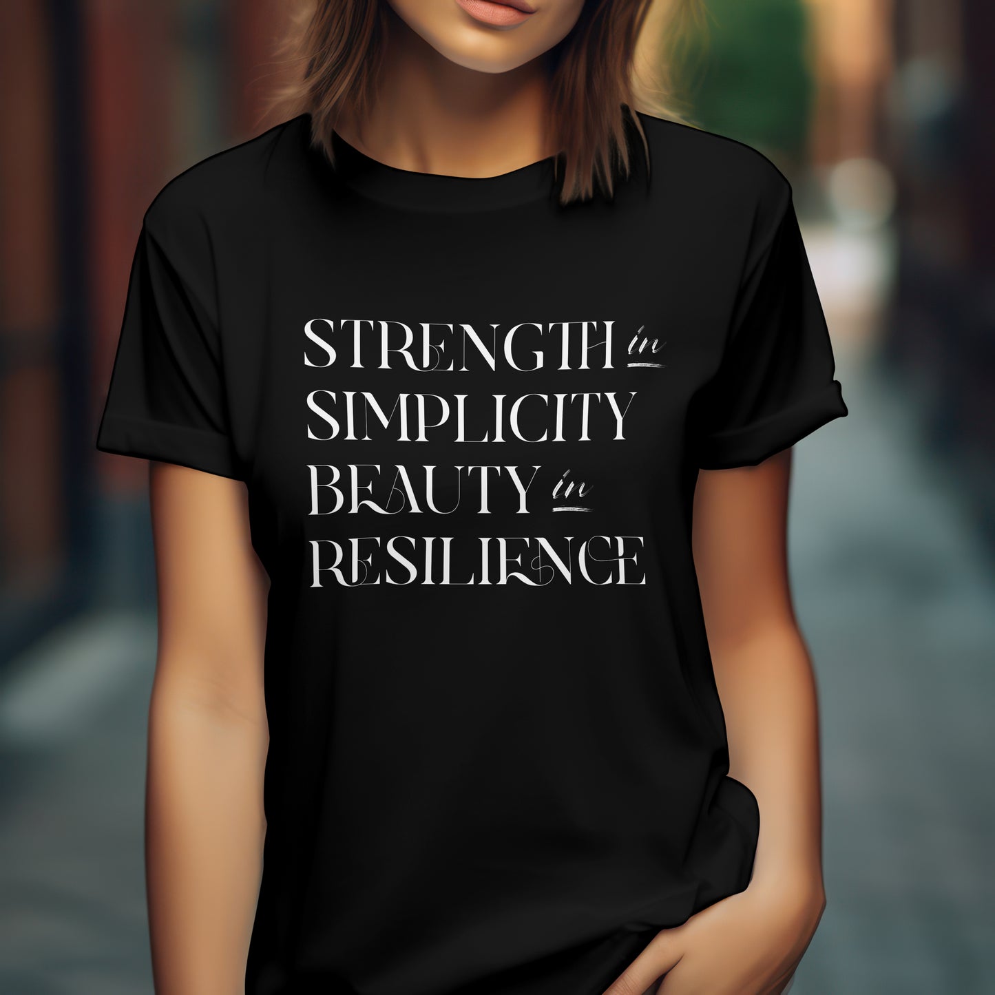 Strength in Simplicity & Beauty in Resilience T-Shirt - Inspirational Tee