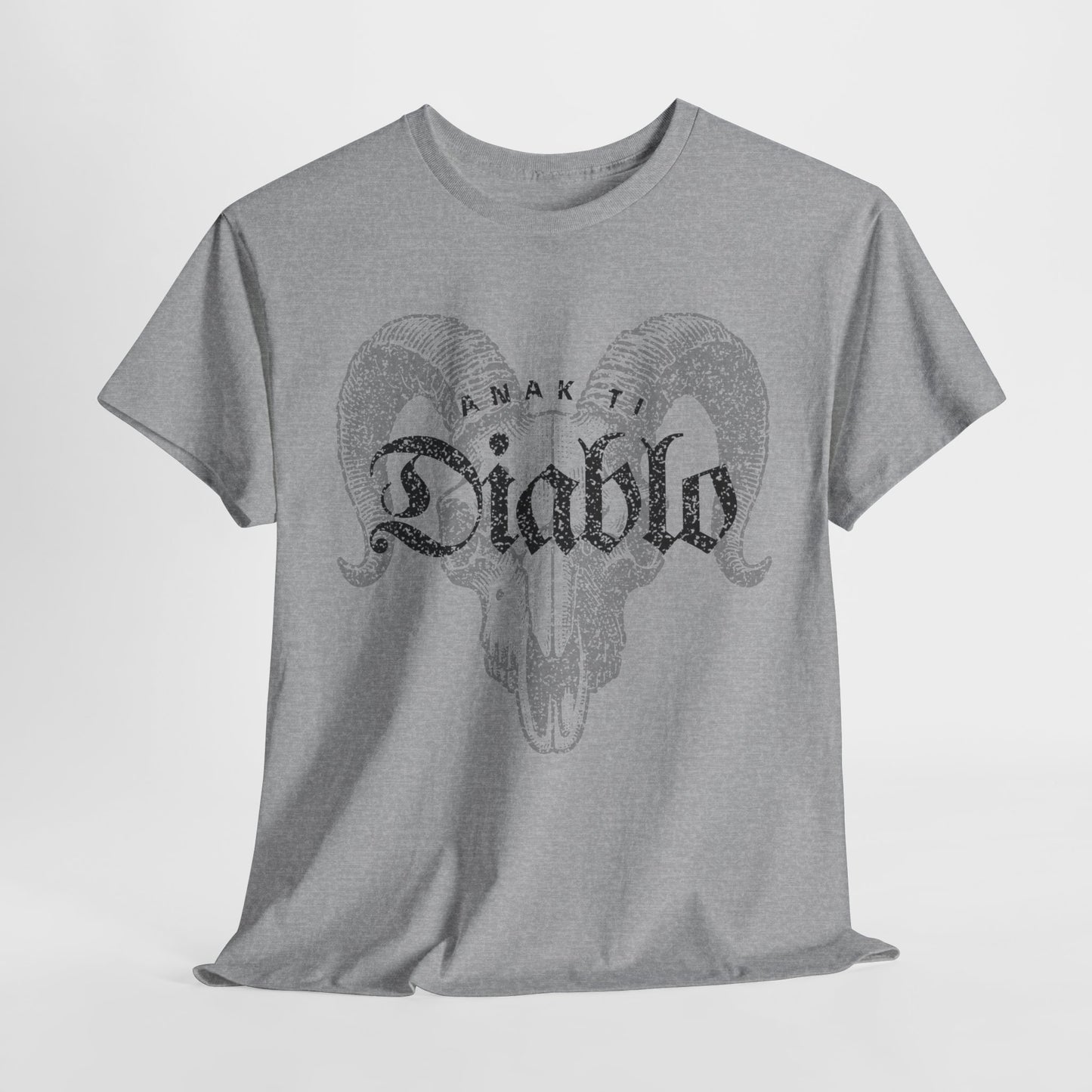 Anak Ti Diablo Goat Skull Graphic T-Shirt - Edgy Unisex Black Tee