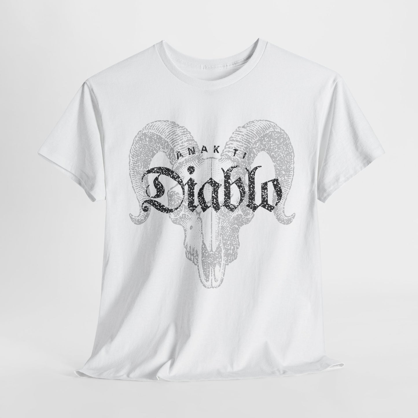 Anak Ti Diablo Goat Skull Graphic T-Shirt - Edgy Unisex Black Tee