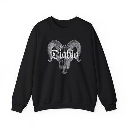 Anak Ti Diablo Goat Skull Sweatshirt – Edgy Gothic Graphic Crewneck