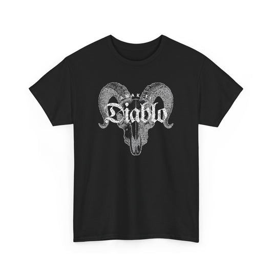 Anak Ti Diablo Goat Skull Graphic T-Shirt - Edgy Unisex Black Tee