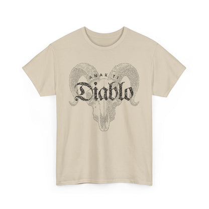 Anak Ti Diablo Goat Skull Graphic T-Shirt - Edgy Unisex Black Tee