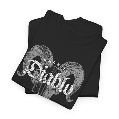 Anak Ti Diablo Goat Skull Graphic T-Shirt - Edgy Unisex Black Tee