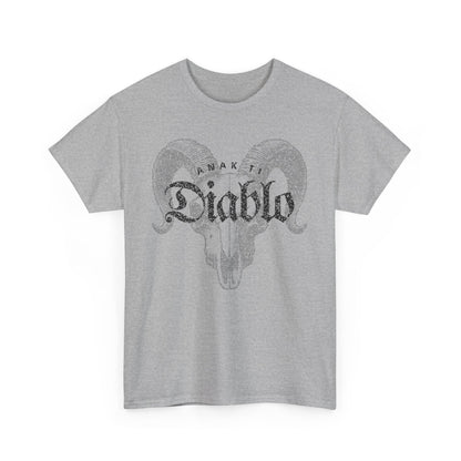 Anak Ti Diablo Goat Skull Graphic T-Shirt - Edgy Unisex Black Tee