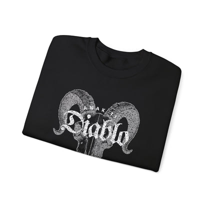 Anak Ti Diablo Goat Skull Sweatshirt – Edgy Gothic Graphic Crewneck