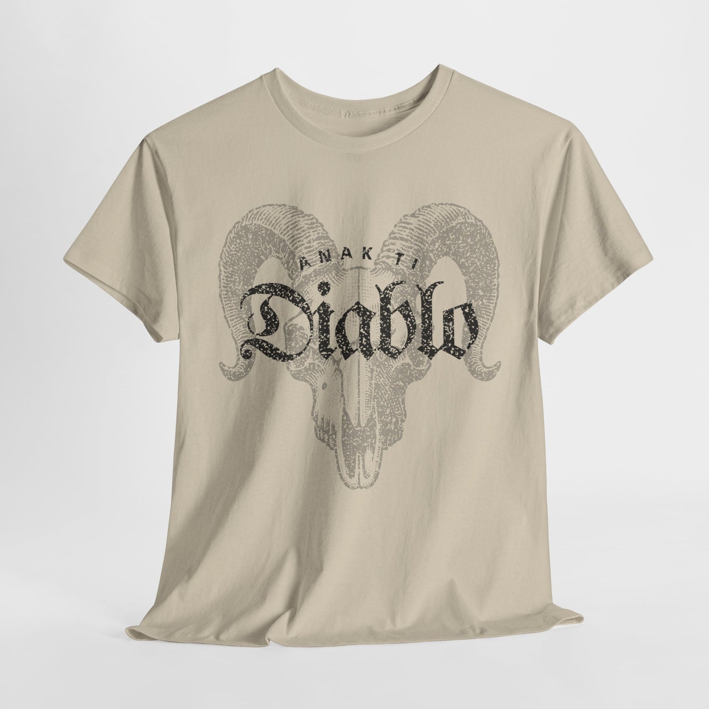 Anak Ti Diablo Goat Skull Graphic T-Shirt - Edgy Unisex Black Tee