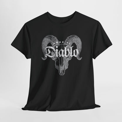 Anak Ti Diablo Goat Skull Graphic T-Shirt - Edgy Unisex Black Tee