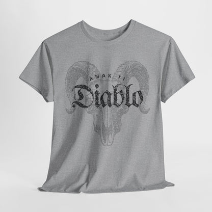 Anak Ti Diablo Goat Skull Graphic T-Shirt - Edgy Unisex Black Tee