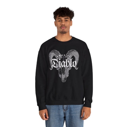 Anak Ti Diablo Goat Skull Sweatshirt – Edgy Gothic Graphic Crewneck